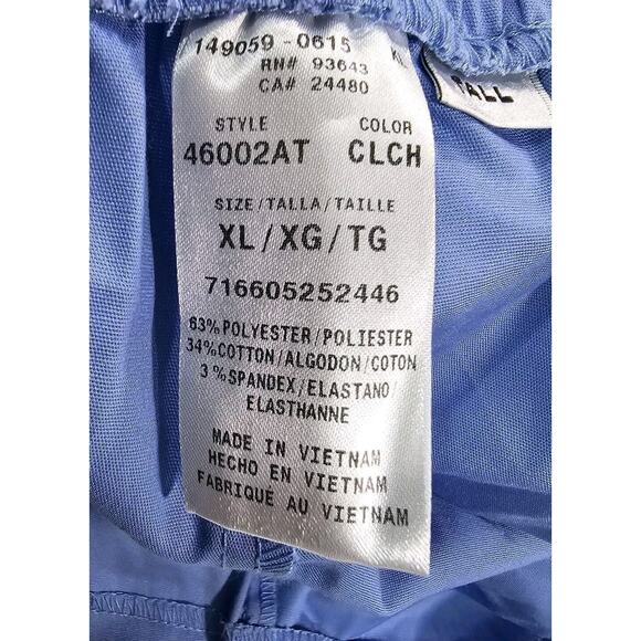 Code Happy Bliss Certainty Mid Rise Flare Drawstring Blue Scrub Pants WOMENS XL - Picture 10 of 11